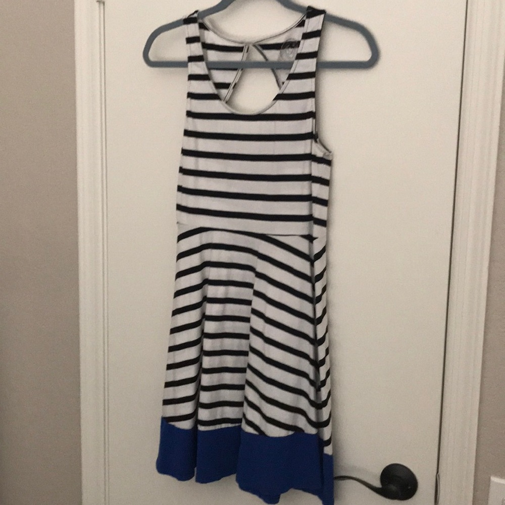 SO black & white stripped dress